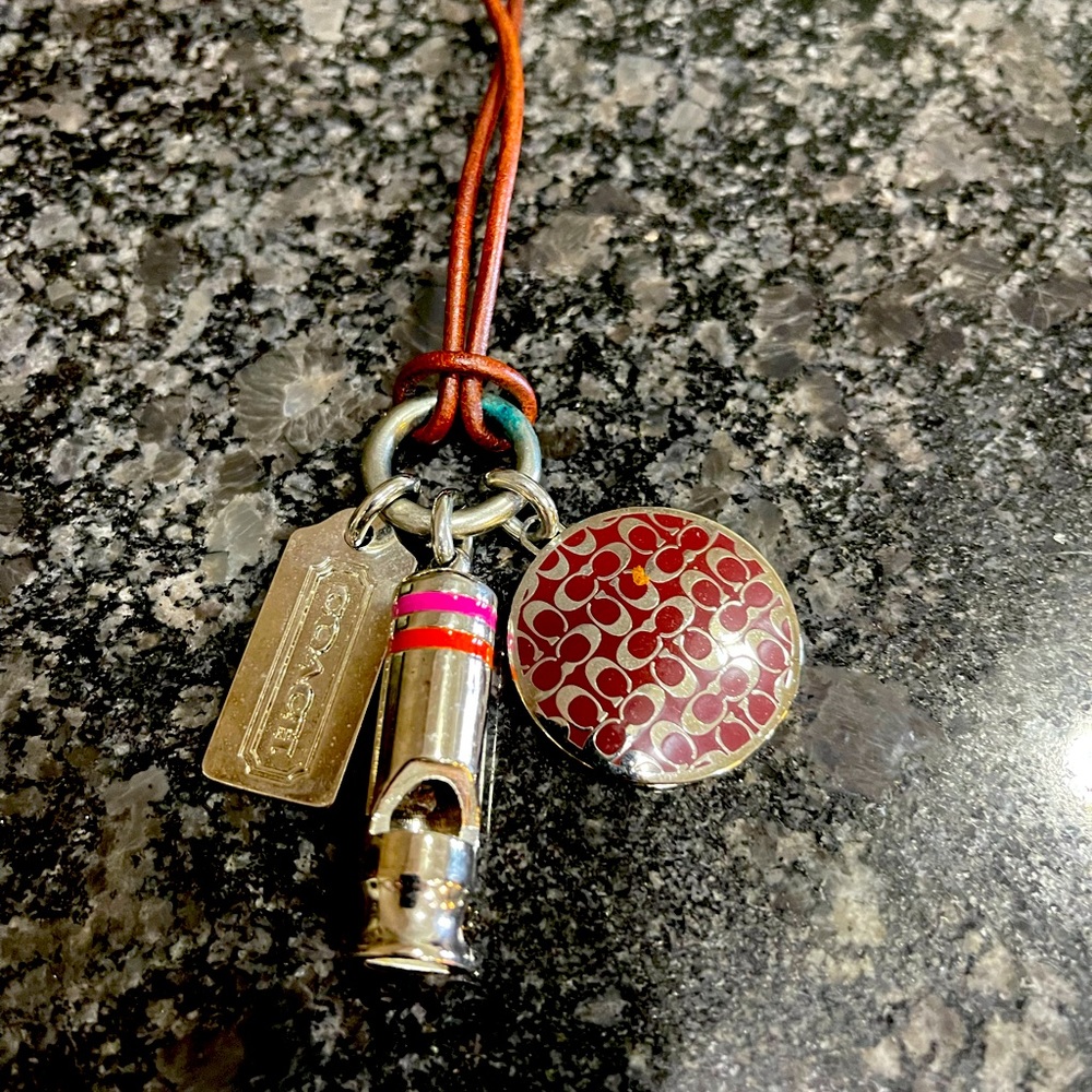 Coach whistle necklace NWOT